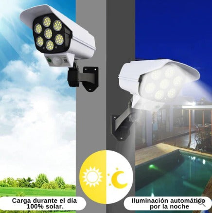 FOCO LED SOLAR  LAMPARA TIPO CAMARA ORIGINAL